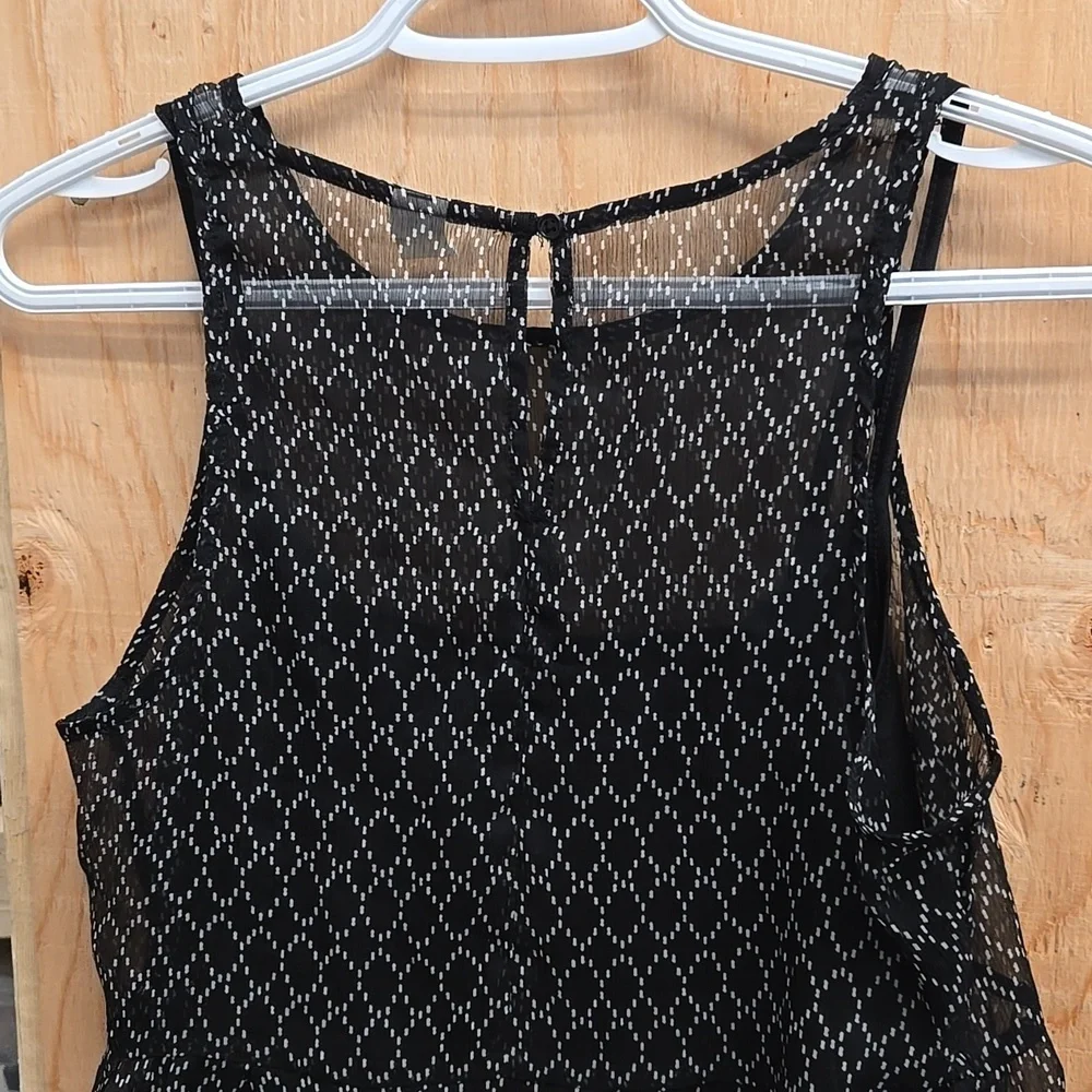 Old Navy Size S Black and White Tank Top Blouse - Picture 4 of 9